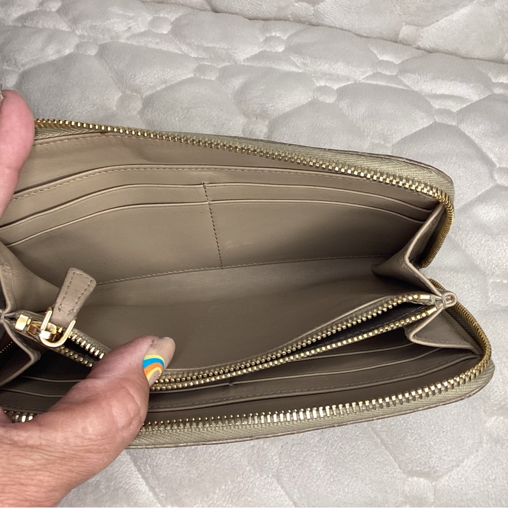 Miu Miu Zip Around Long Wallet In Croc Embossed T… - image 4